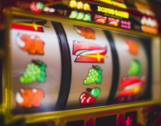 Gambling slot machine in a casino Gambling slot machine in a casino